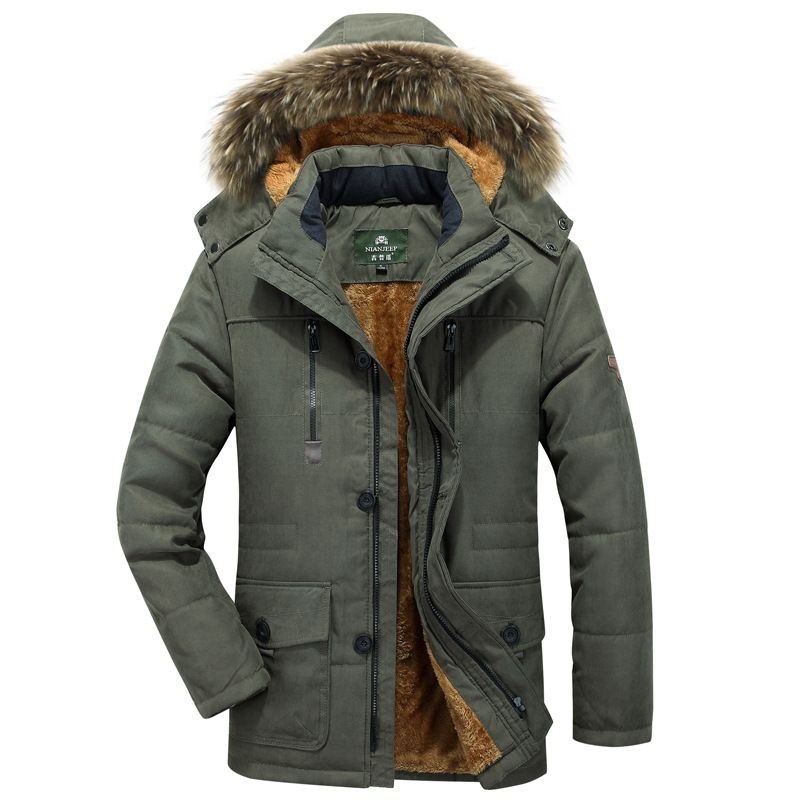 Parka Homme De Marque À Poches Multiples Hiver Chaud Doudoune Hommes À Capuche Detachable Vêtement Masculin Épaississant Manteau -Zs306822