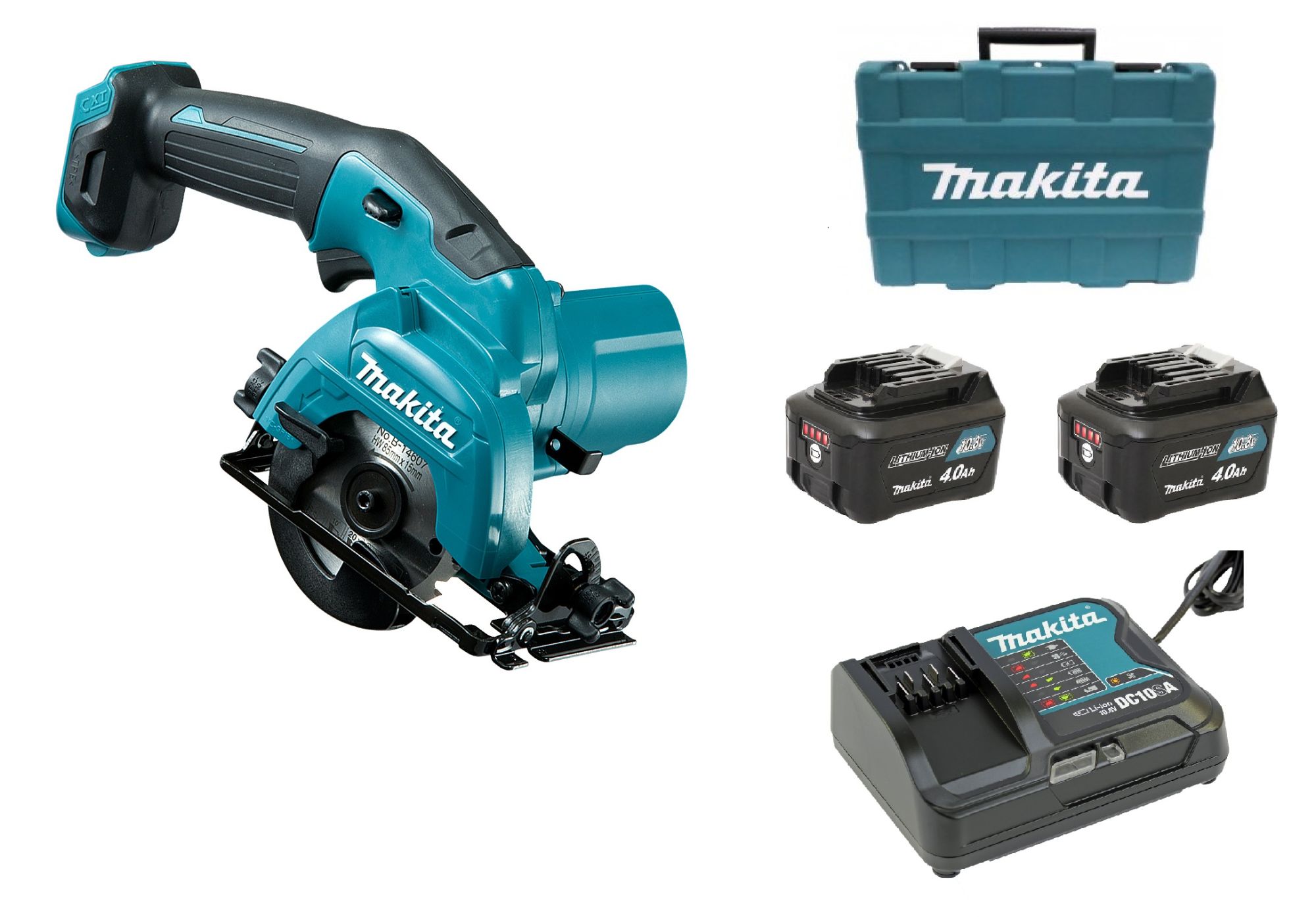 Makita Scie circulaire à batterie Ø 85mm 10.8V 4 Ah HS301DSME - vue 2