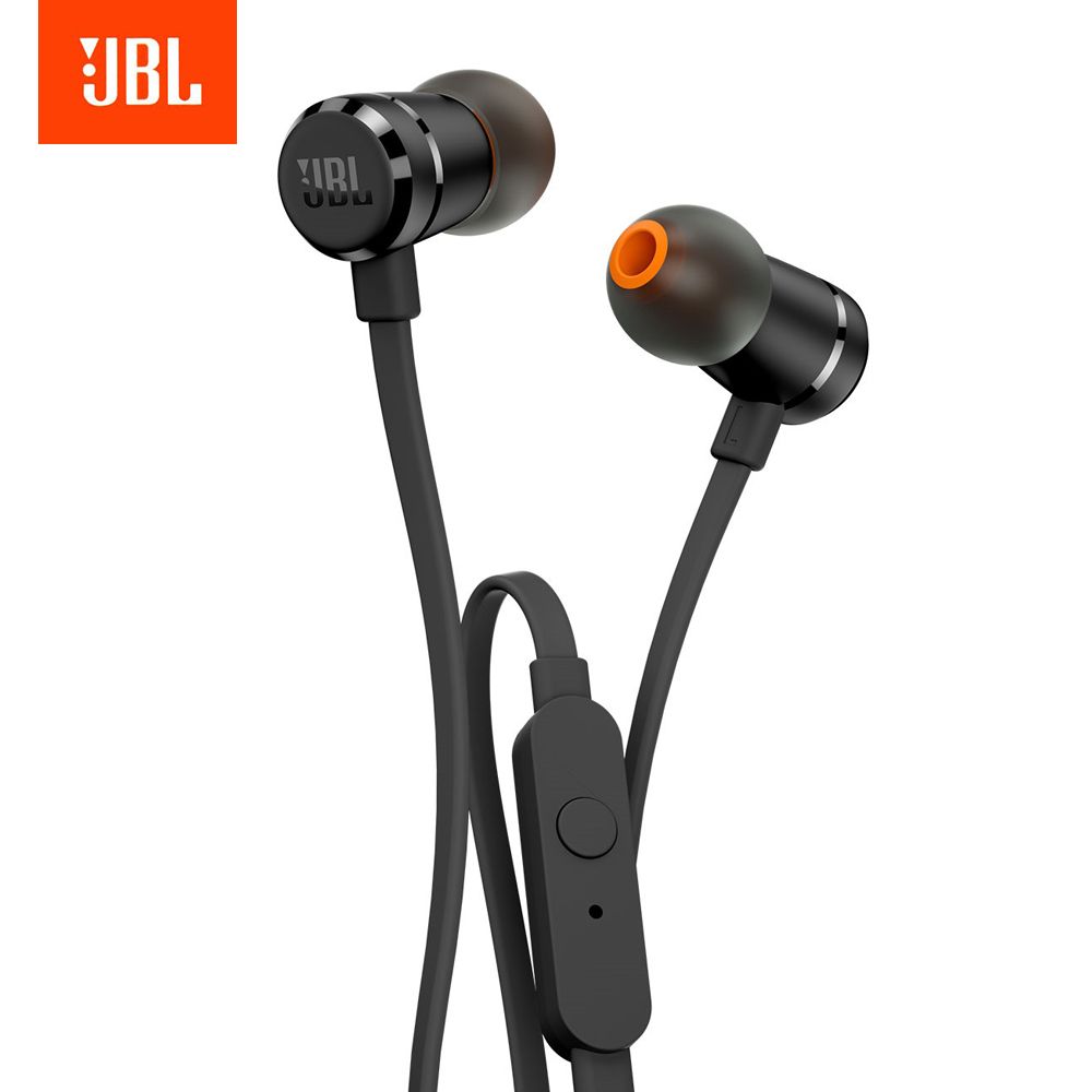 JBL T290 écouteurs intra-auriculaires JBL Pure Bass Sound écouteurs un contrôle de bouton 3,5 mm Jack filaire écouteurs casque portable avec microphone pour téléphone portable tablette