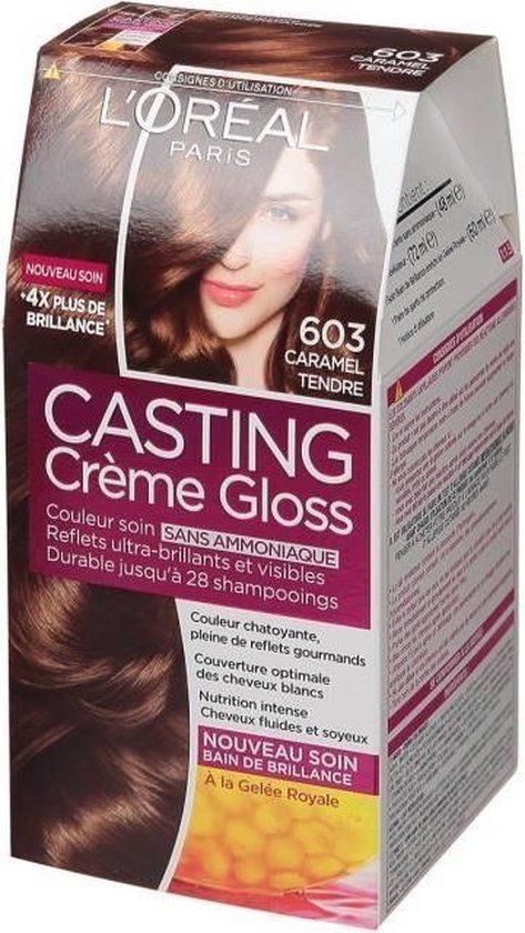 Coloration 603 Caramel Tendre Sans Ammoniaque Glossy Ultra Glossy Casting Crème Gloss 'oreal Paris La Boîte - vue 2