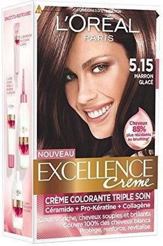 Coloration 5.15 Glacé Enrichie En Acide Hyaluronique Excellence Crème 'oreal Paris La Boîte - vue 2