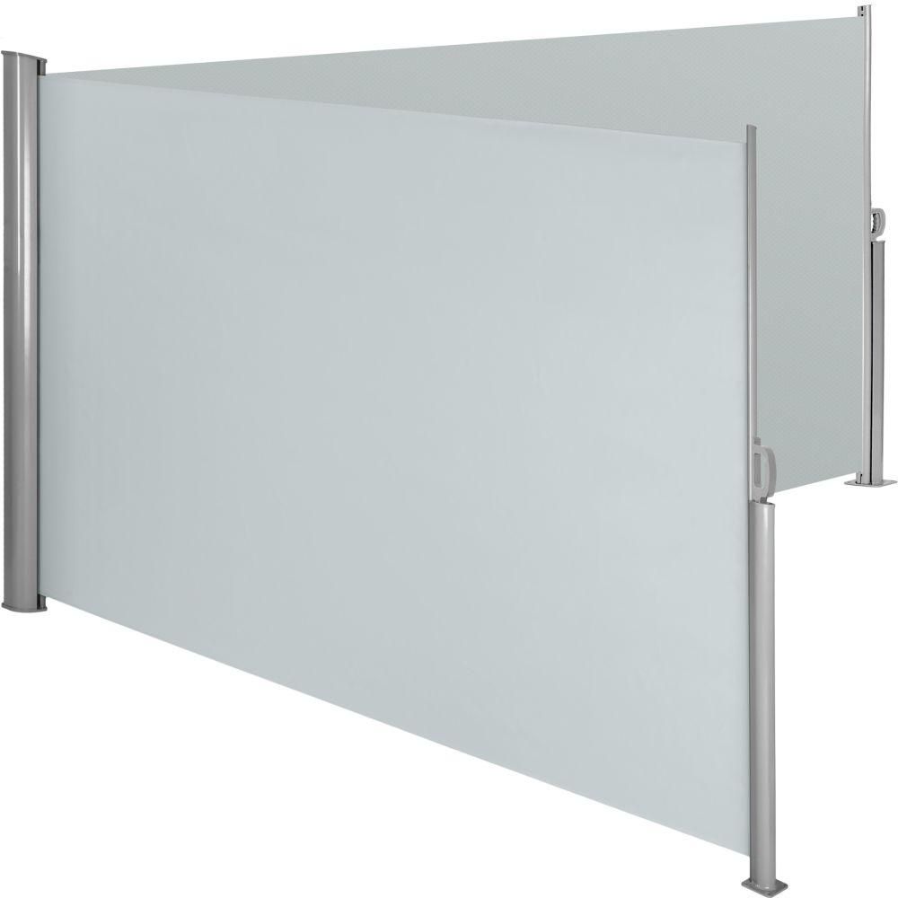 Auvent Store Latéral Brise-Vue Paravent Rétractable Double Gris 180 X 600 Cm Helloshop26 2208133