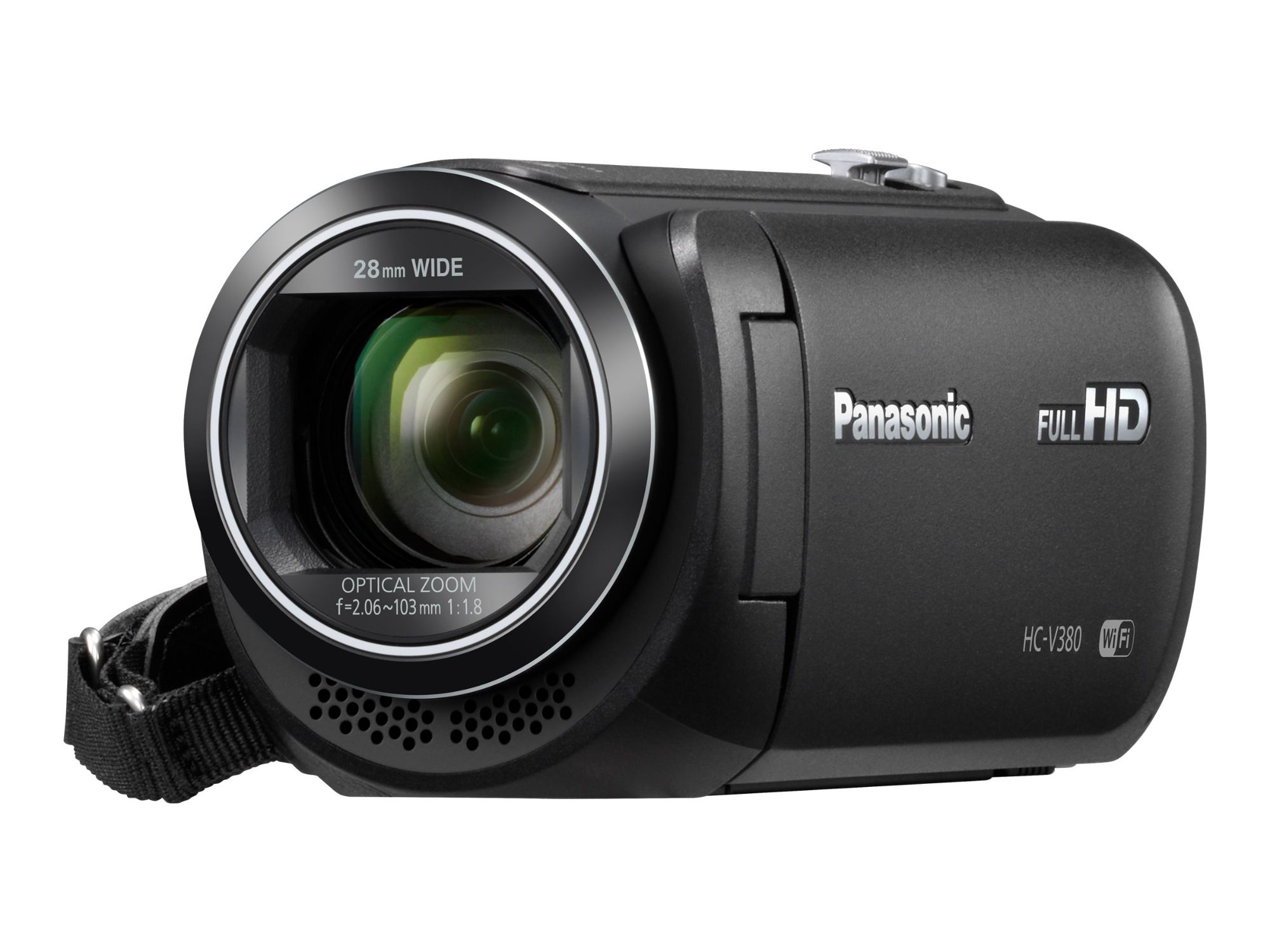 Panasonic HC V380 Caméscope / 50 pi/ 2.51 MP 50x zoom optique carte Flash Wi Fi