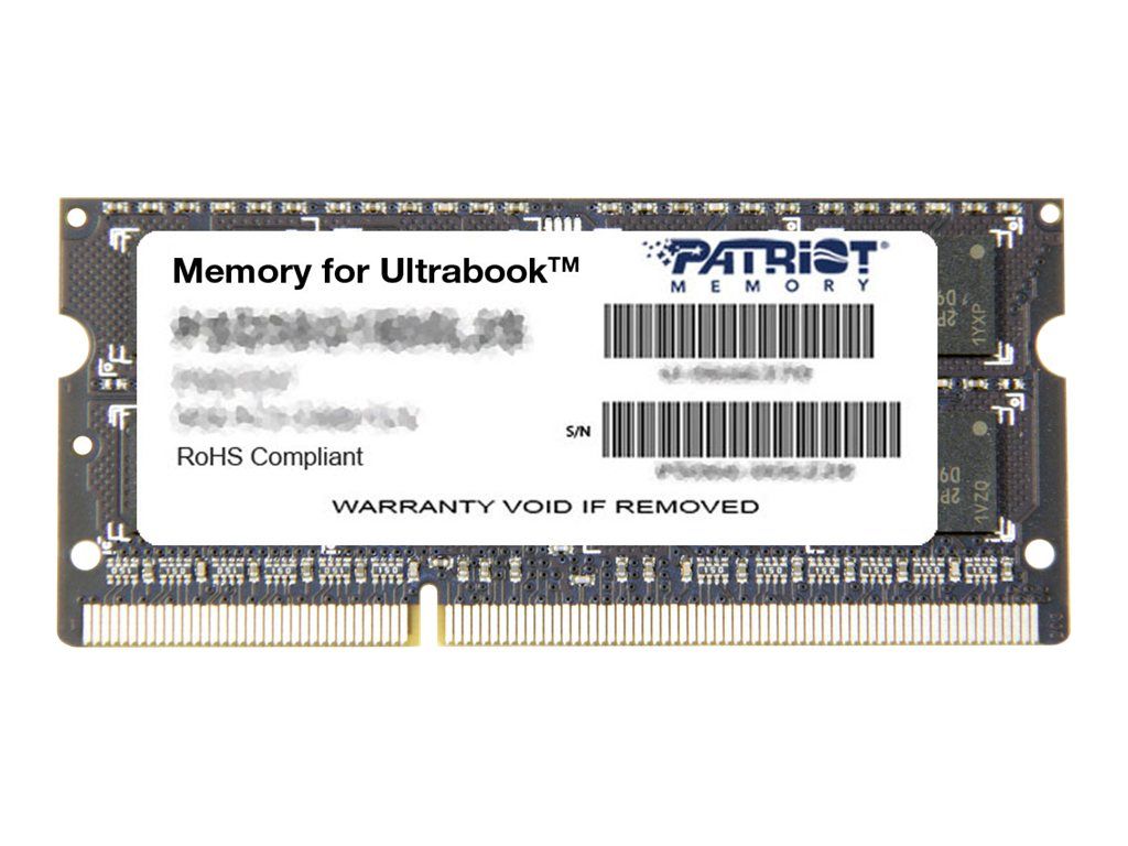 Patriot Memory for Ultrabook DDR3L module 8 Go SO DIMM 204 broches 800 MHz / PC3 12800 CL11 1.35 V mémoire sans tampon non ECC
