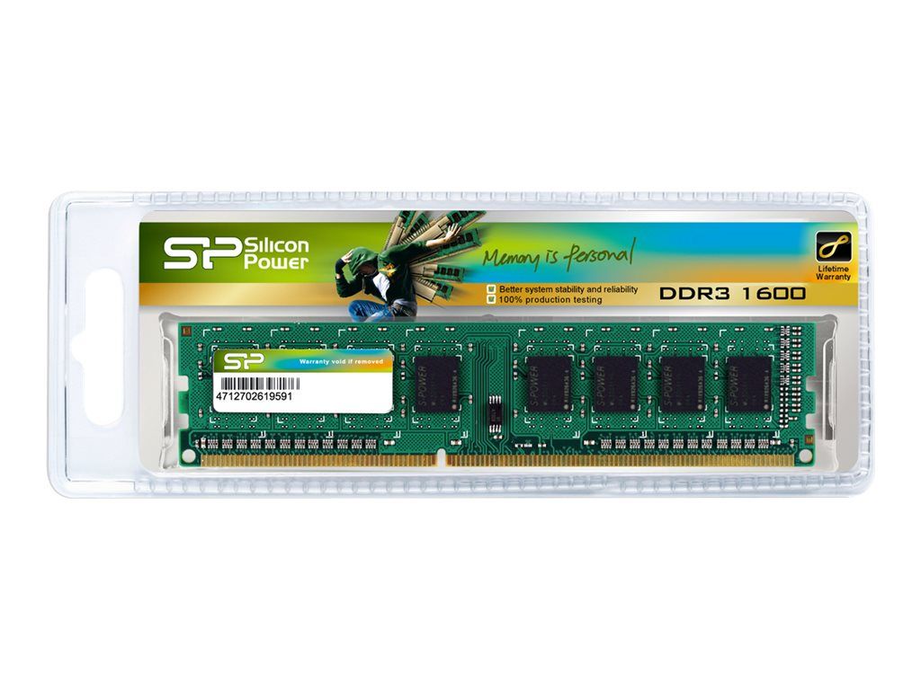 Silicon Power SP004GBLTU160N02 module de mémoire 4 Go DDR3 1600 MHz Neuf - vue 4
