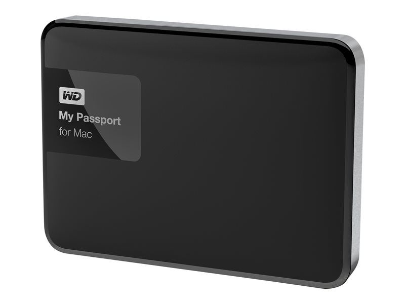 WD My Passport for Mac WDBJBS0010BSL Disque dur chiffré externe portable USB 3.0 AES 256 bits /