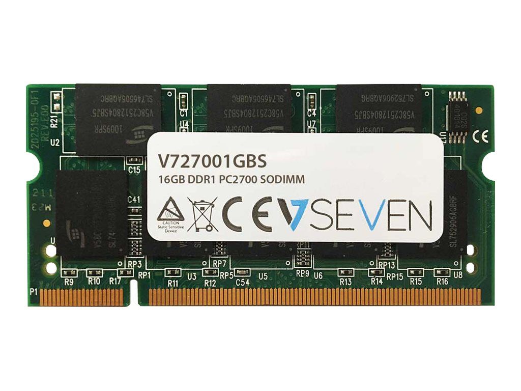 V7 1GB DDR1 PC2700 333Mhz SO DIMM Notebook Module de mémoire V727001GBS Neuf - vue 2