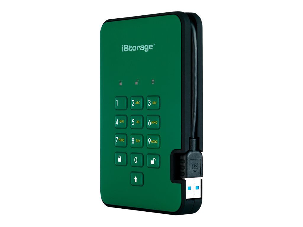 iStorage diskAshur² Disque dur chiffré externe portable USB 3.1 Gen 1 5400 toursmin mémoire tampon : 8 Mo AES 256 bits FIPS 197 anglais Conformité TAA - vue 2