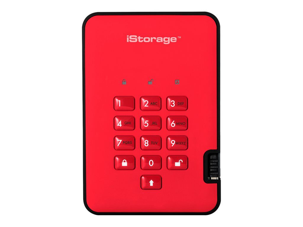 iStorage diskAshur² SSD chiffré externe portable USB 3.1 FIPS 197 256 bit AES XTS passion Conformité TAA - vue 3