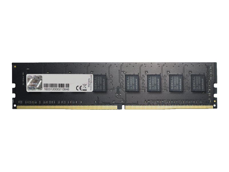 G.Skill Value Series - DDR4 - kit - 16 Go: 2 x 8 Go - DIMM 288 broches - 2666 MHz / PC4-21300 - CL19 - 1.2 V - mémoire sans tampon - non ECC G.Skill Value Series - DDR4 - kit - 16 Go: 2 x 8 Go - DIMM 288 broches - 2666 MHz / PC4-21300 - CL19 - 1.2 V - mémoire sans tampon - non ECC