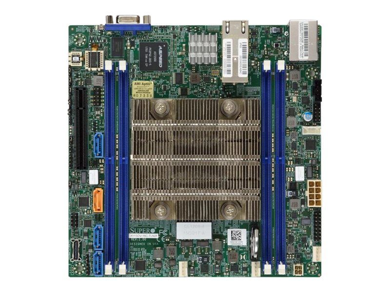 SUPERMICRO X11SDV 8C TP8F Carte mère FlexATX Intel Xeon D 2146NT USB 3.0 4 x Gigabit LAN 4 x 10 Gigabit LAN carte graphique embarquée