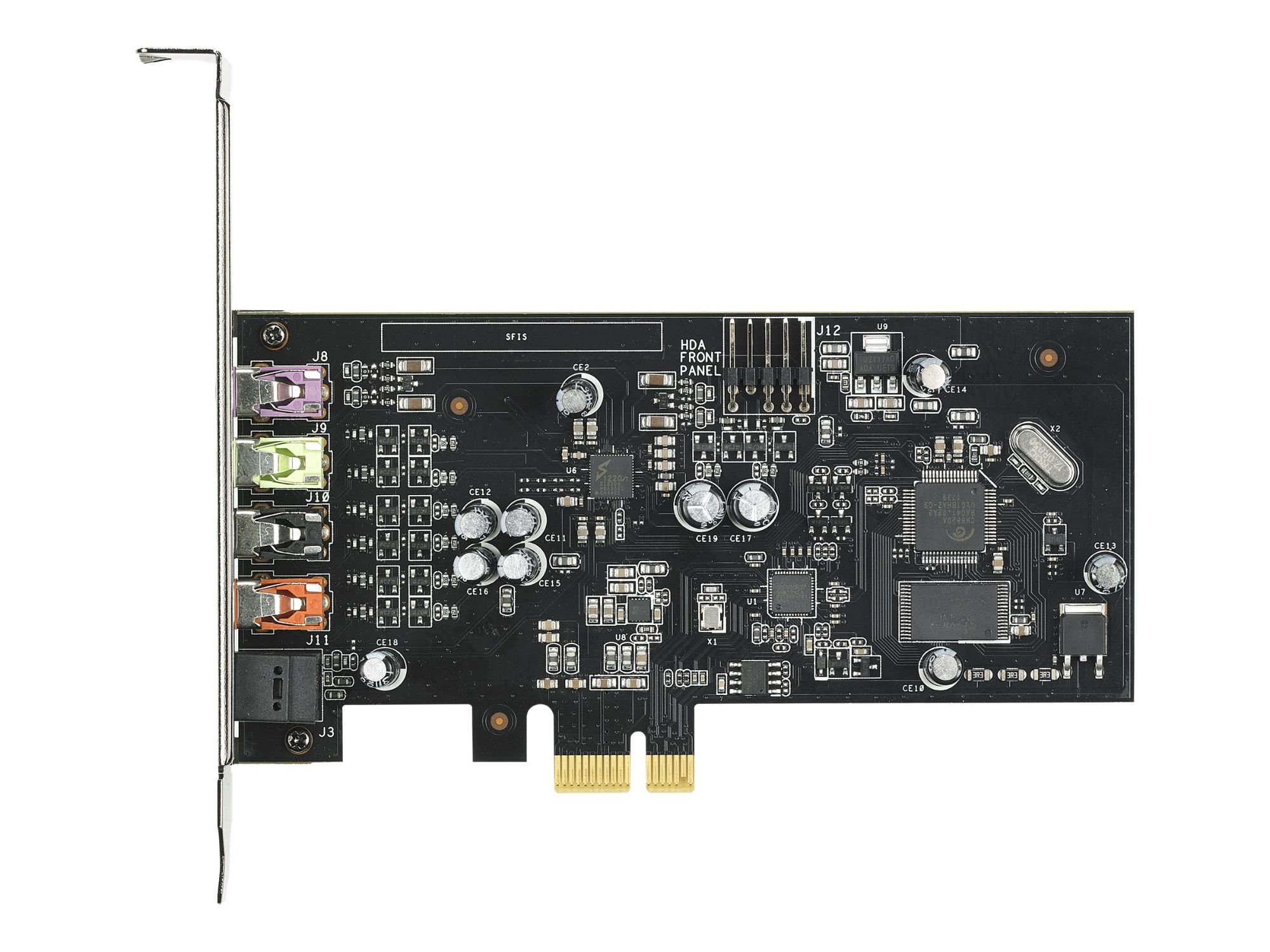 ASUS XONAR SE Carte son 24 bits 192 kHz 116 dB rapport signal à bruit 5.1 PCIe CM6620A profil bas