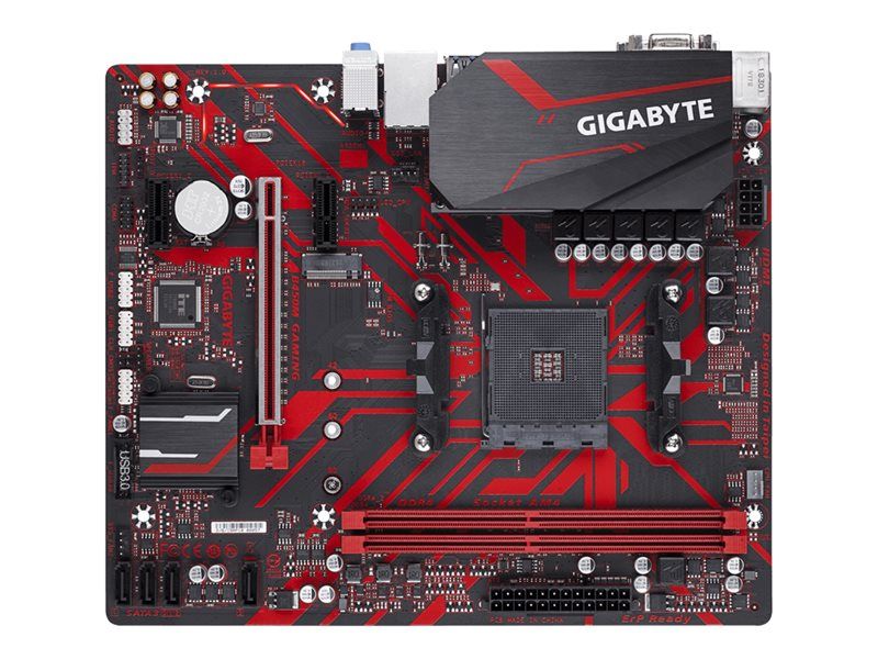 Gigabyte B450M GAMING - 1.0 - carte-mère - micro ATX - Socket AM4 - AMD B450 Chipset - USB 3.1 Gen 1 - Gigabit LAN - carte graphique embarquée (unité centrale requise) - audio HD (8 canaux)