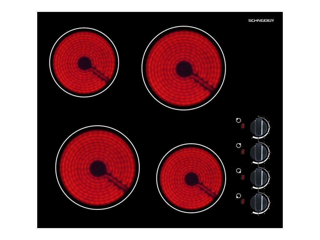 Schneider Table Vitrocéramique 4 Foyers - vue 3