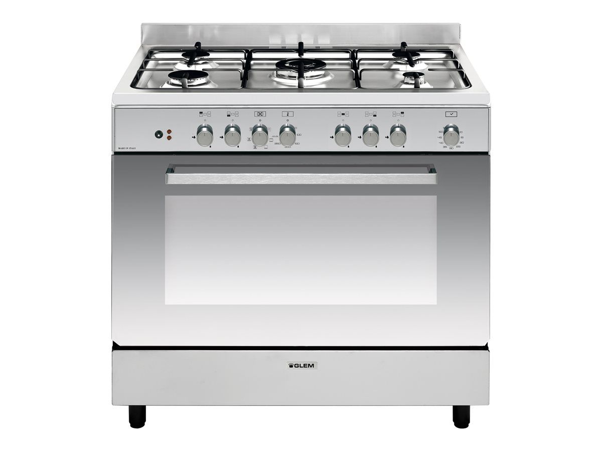 GLEM piano de cuisson mixte 90 cm inox GE960CBIX2 - vue 2
