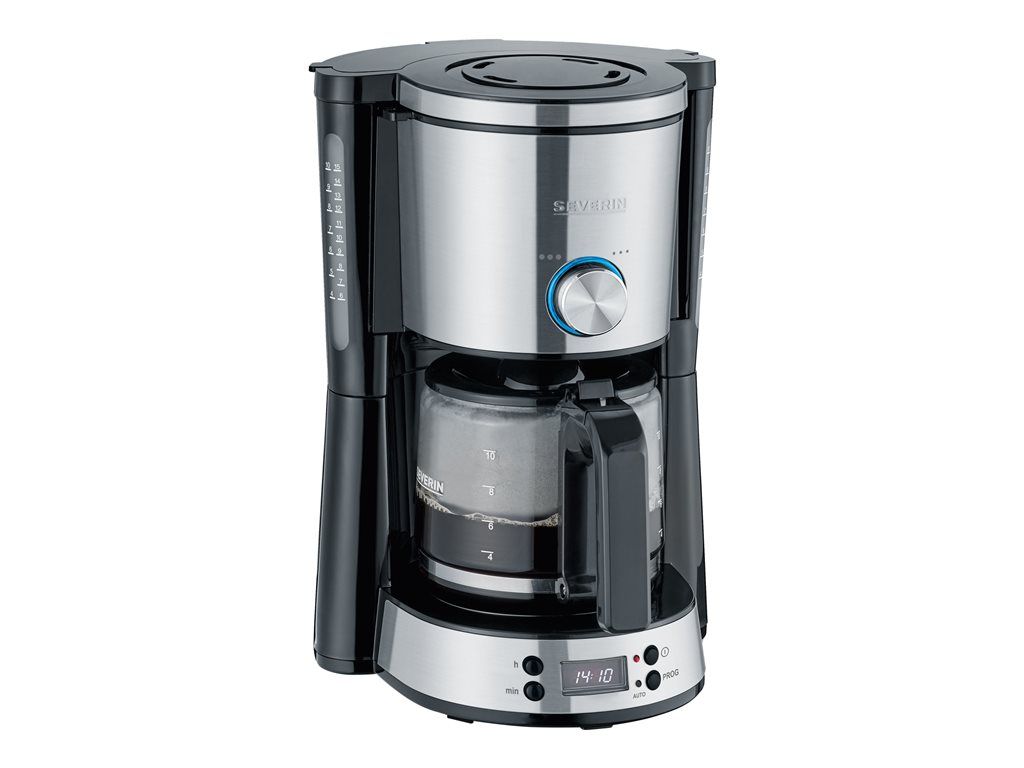 SEVERIN KA 4826 - Cafetière - 10 tasses - noir/inox brossé