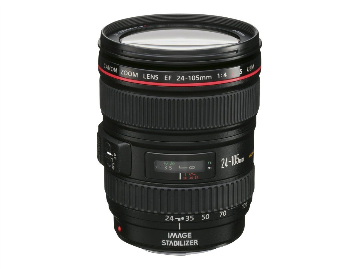 Objectif Canon EF - Fonction Zoom - 24 mm - 105 mm - f/4.0 L IS USM - Canon EF - pour EOS 1000, 1D, 50, 500, 5D, 7D, Kiss F, Kiss X2, Kiss X3, Rebel T1i, Rebel XS, Rebel XSi