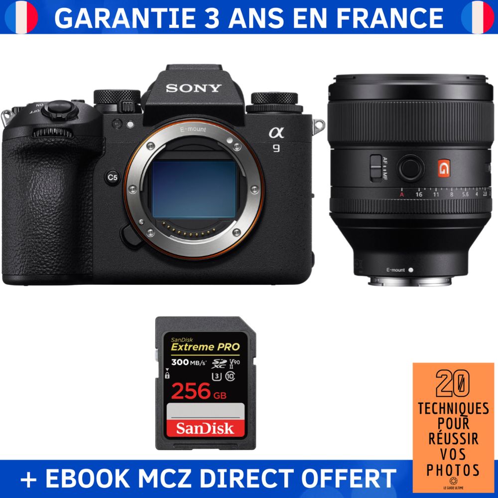 Sony A9 III + FE 85mm f1.4 GM + 1 SanDisk Extreme PRO UHS II SDXC 300 MB/ + Ebook '20 Techniques pour Réussir vos Photos' Appareil Photo Professionnel - vue 5