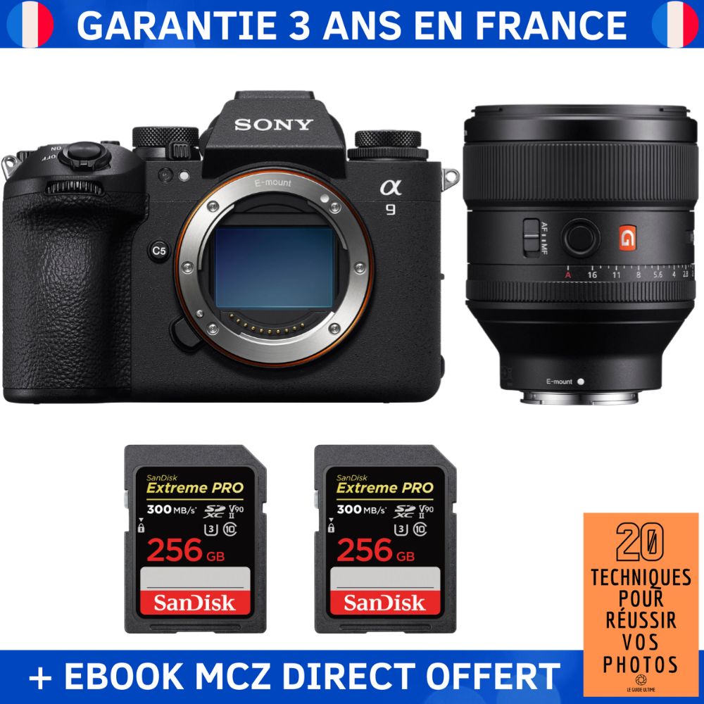 Sony A9 III + FE 85mm f1.4 GM + 2 SanDisk Extreme PRO UHS II SDXC 300 MB/ + Ebook '20 Techniques pour Réussir vos Photos' Appareil Photo Professionnel - vue 4