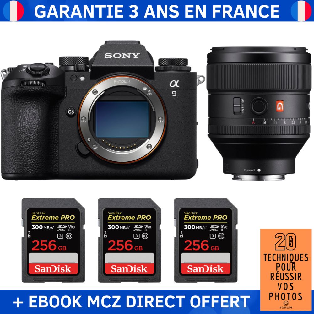 Sony A9 III + FE 85mm f1.4 GM + 3 SanDisk Extreme PRO UHS II SDXC 300 MB/ + Ebook '20 Techniques pour Réussir vos Photos' Appareil Photo Professionnel - vue 5
