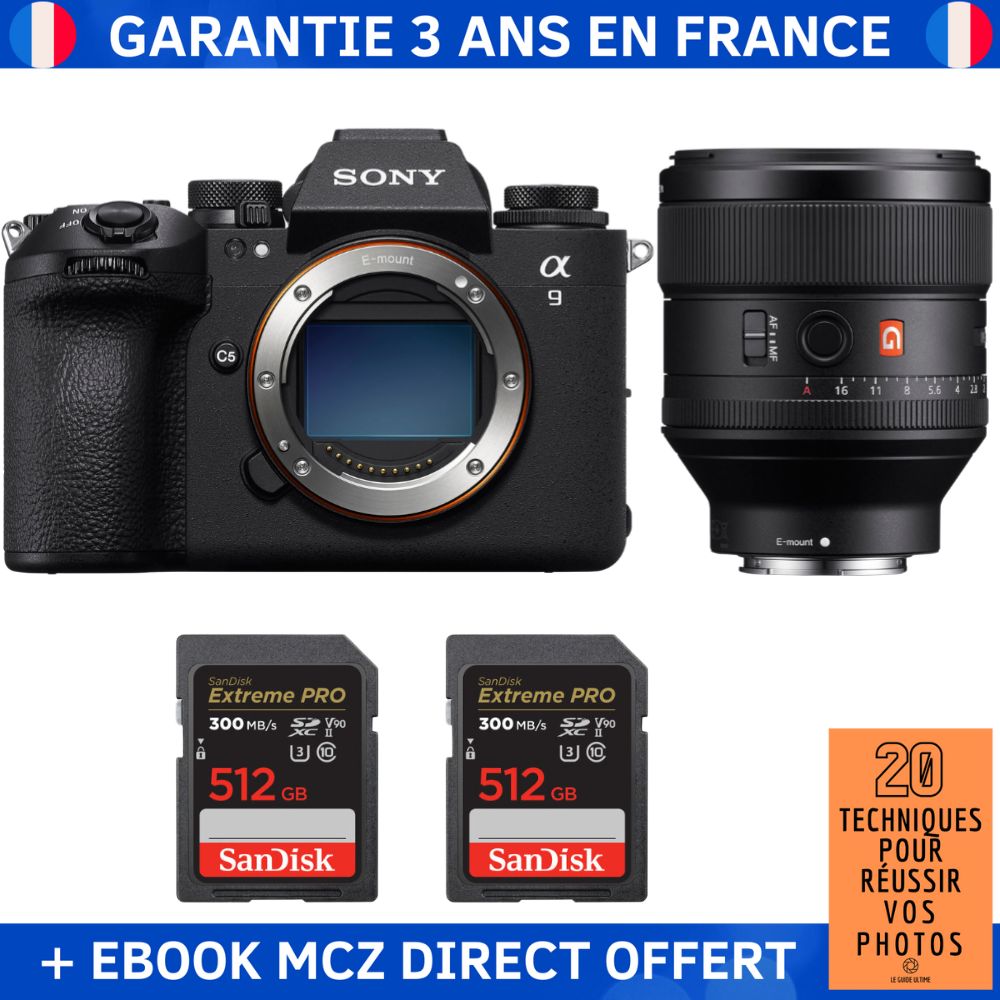 Sony A9 III + FE 85mm f1.4 GM + 2 SanDisk Extreme PRO UHS II SDXC 300 MB/ + Ebook '20 Techniques pour Réussir vos Photos' Appareil Photo Professionnel - vue 5