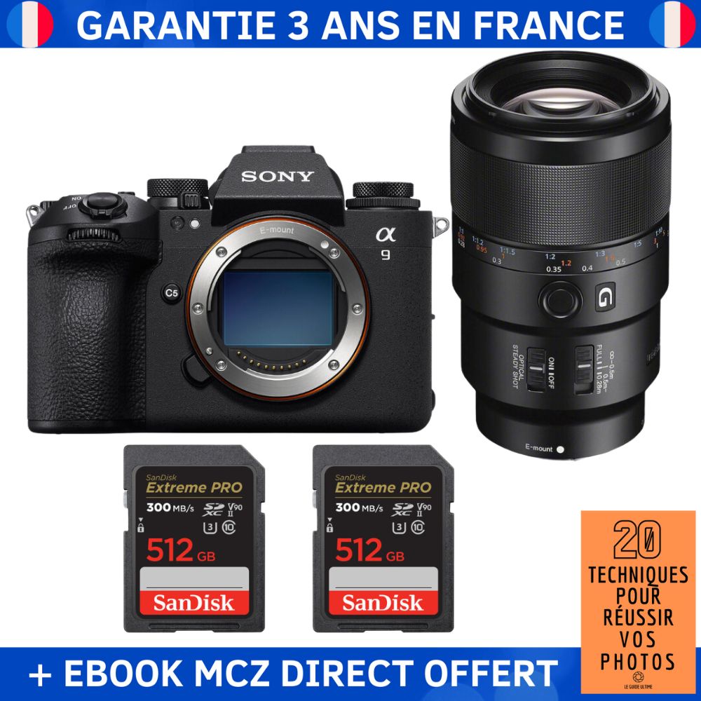 Sony A9 III + FE 90mm f2.8 Macro G OSS + 2 SanDisk Extreme PRO UHS II SDXC 300 MB/ + Ebook '20 Techniques pour Réussir vos Photos' Appareil Photo Professionnel - vue 4