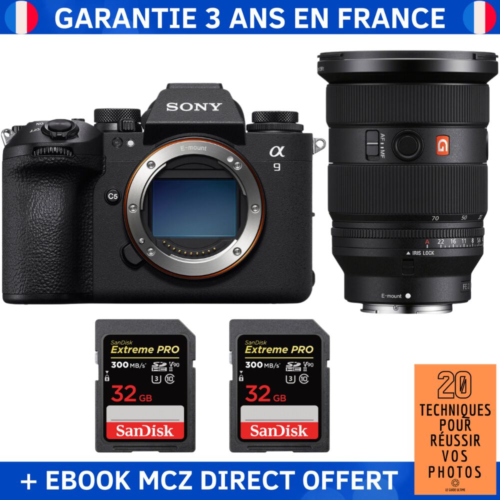 Sony A9 III + FE 24 70mm f2.8 GM II + 2 SanDisk Extreme PRO UHS II SDXC 300 MB/ + Ebook '20 Techniques pour Réussir vos Photos' Appareil Photo Professionnel - vue 4