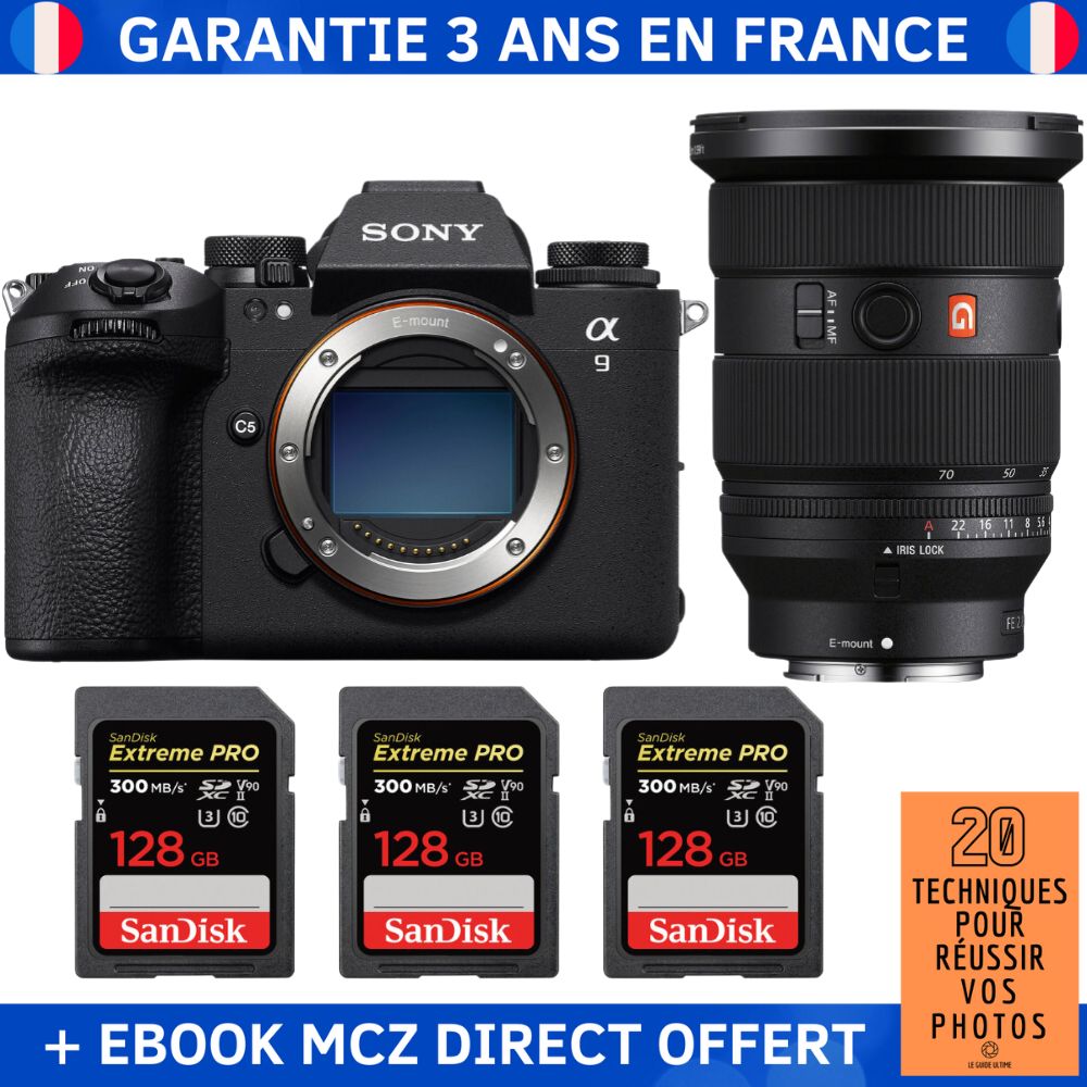 Sony A9 III + FE 24 70mm f2.8 GM II + 3 SanDisk Extreme PRO UHS II SDXC 300 MB/ + Ebook '20 Techniques pour Réussir vos Photos' Appareil Photo Professionnel - vue 5