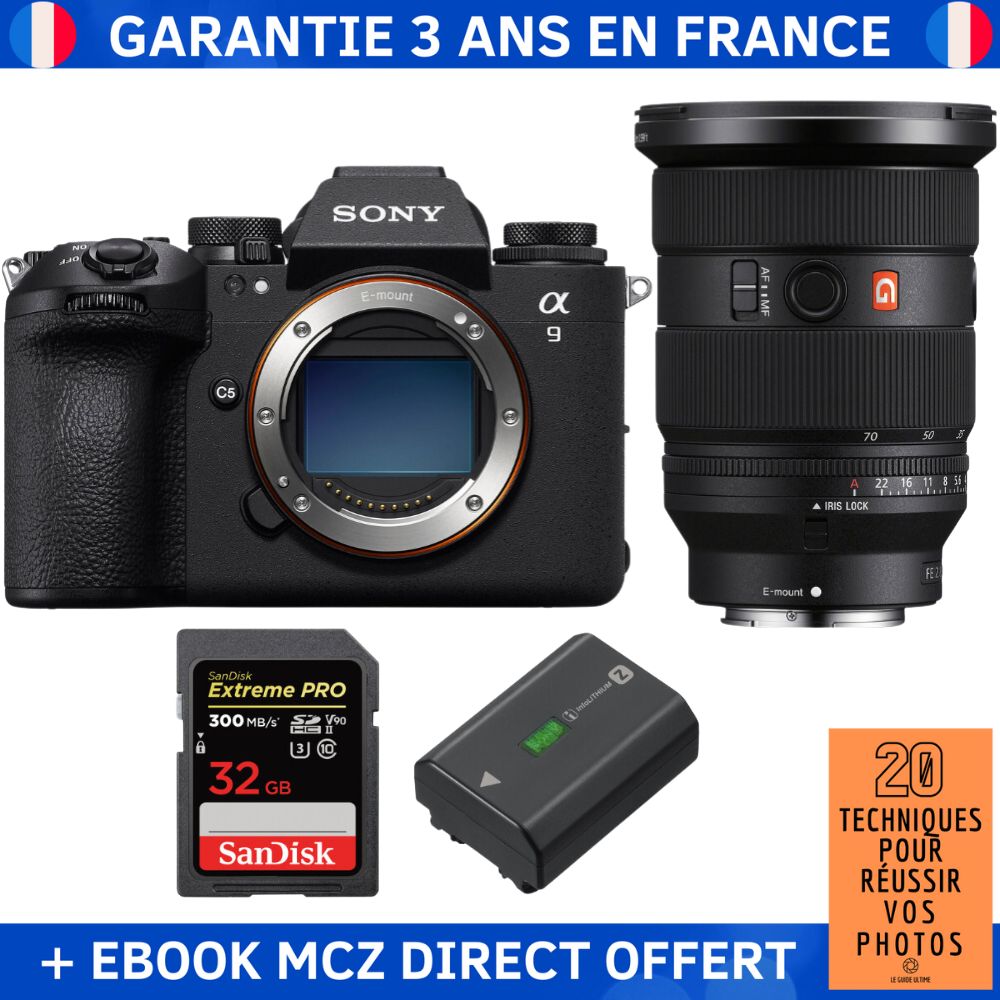 Sony A9 III + FE 24 70mm f2.8 GM II + 1 SanDisk Extreme PRO UHS II SDXC 300 MB/ + 1 Sony NP FZ100 + Ebook '20 Techniques pour Réussir vos Photos' Appareil Photo Professionnel - vue 5