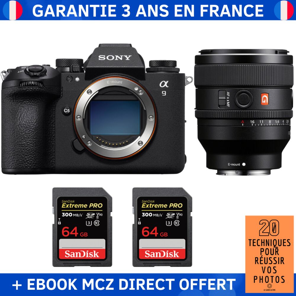 Sony A9 III + FE 50mm f1.4 GM + 2 SanDisk Extreme PRO UHS II SDXC 300 MB/ + Ebook '20 Techniques pour Réussir vos Photos' Appareil Photo Professionnel - vue 2