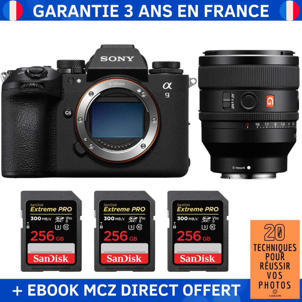 Sony A9 III + FE 50mm f1.4 GM + 3 SanDisk Extreme PRO UHS II SDXC 300 MB/ + Ebook '20 Techniques pour Réussir vos Photos' Appareil Photo Professionnel - vue 5