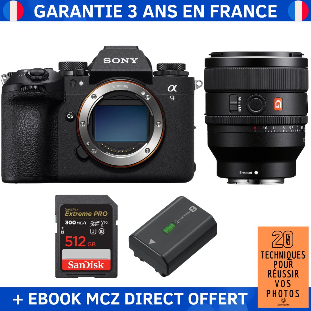 Sony A9 III + FE 50mm f1.4 GM + 1 SanDisk Extreme PRO UHS II SDXC 300 MB/ + 1 Sony NP FZ100 + Ebook '20 Techniques pour Réussir vos Photos' Appareil Photo Professionnel - vue 5