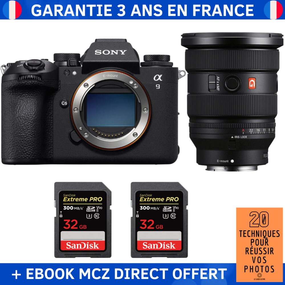 Sony A9 III + FE 16 35mm f2.8 GM II + 2 SanDisk Extreme PRO UHS II SDXC 300 MB/ + Ebook '20 Techniques pour Réussir vos Photos' Appareil Photo Professionnel - vue 2