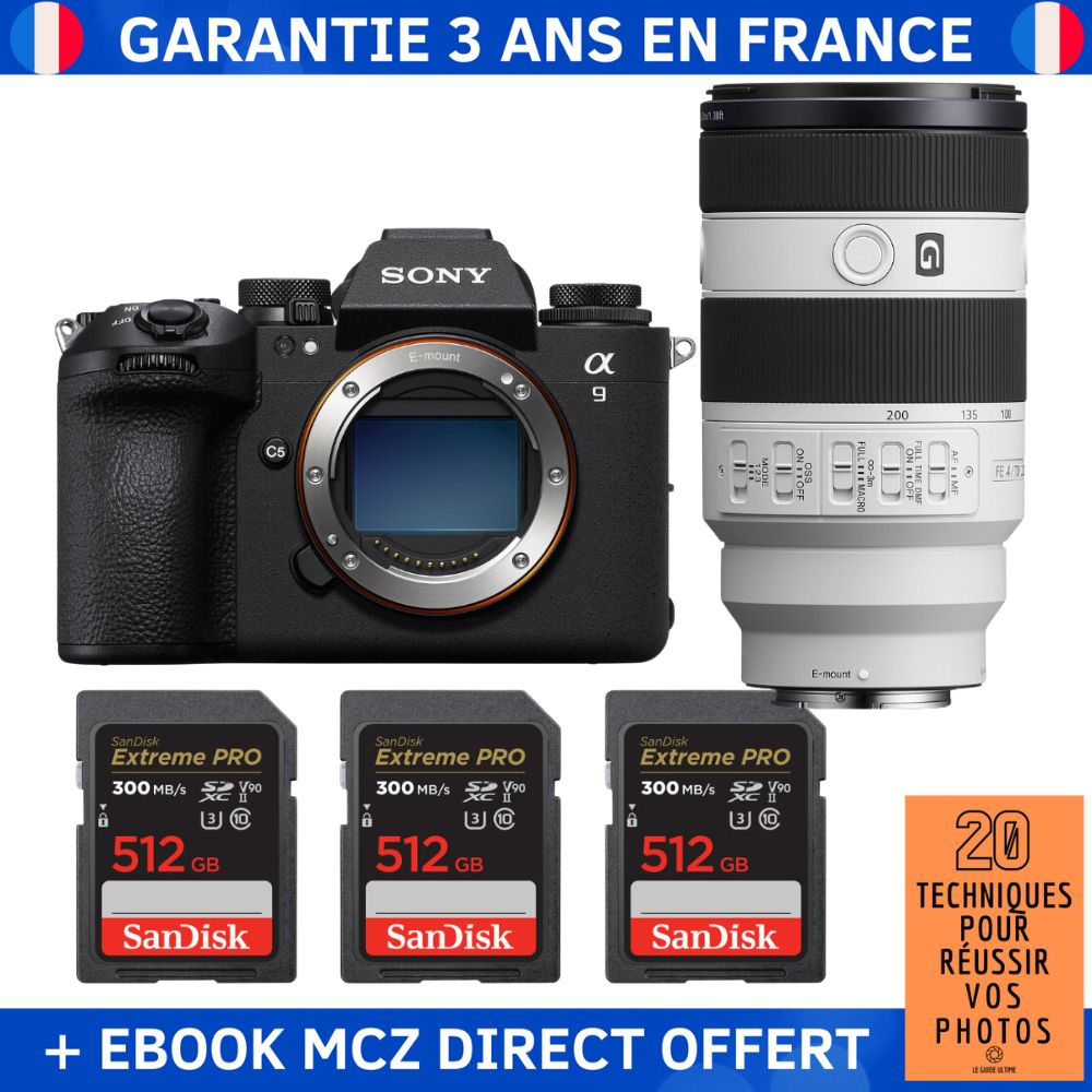 Sony A9 III + FE 70 200mm f4 Macro G OSS II + 3 SanDisk Extreme PRO UHS II SDXC 300 MB/ + Ebook '20 Techniques pour Réussir vos Photos' Appareil Photo Professionnel - vue 5