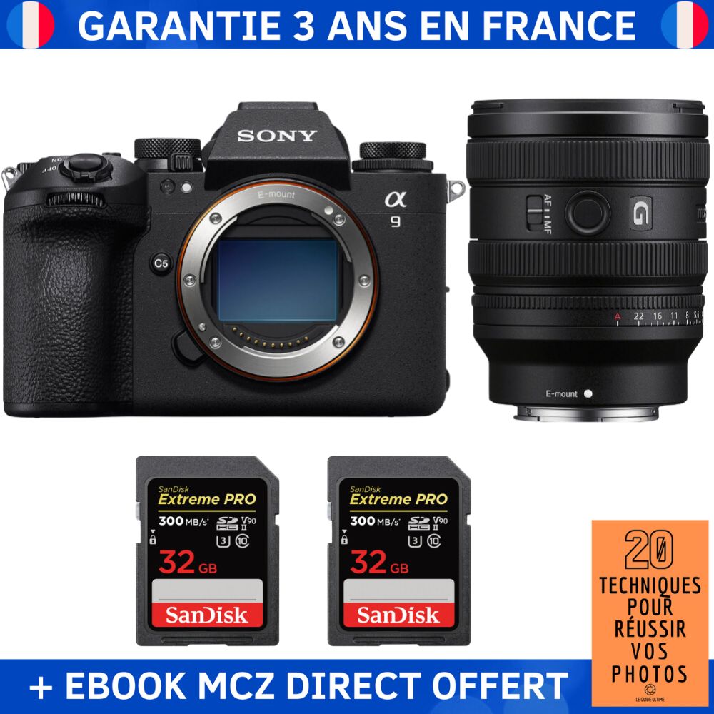 Sony A9 III + FE 24 50mm f2.8 G + 2 SanDisk Extreme PRO UHS II SDXC 300 MB/ + Ebook '20 Techniques pour Réussir vos Photos' Appareil Photo Professionnel - vue 5