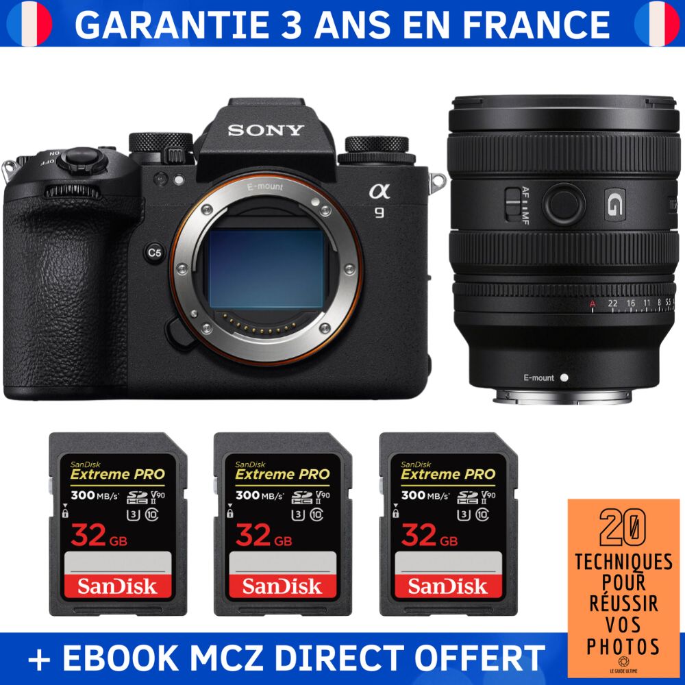 Sony A9 III + FE 24 50mm f2.8 G + 3 SanDisk Extreme PRO UHS II SDXC 300 MB/ + Ebook '20 Techniques pour Réussir vos Photos' Appareil Photo Professionnel - vue 4