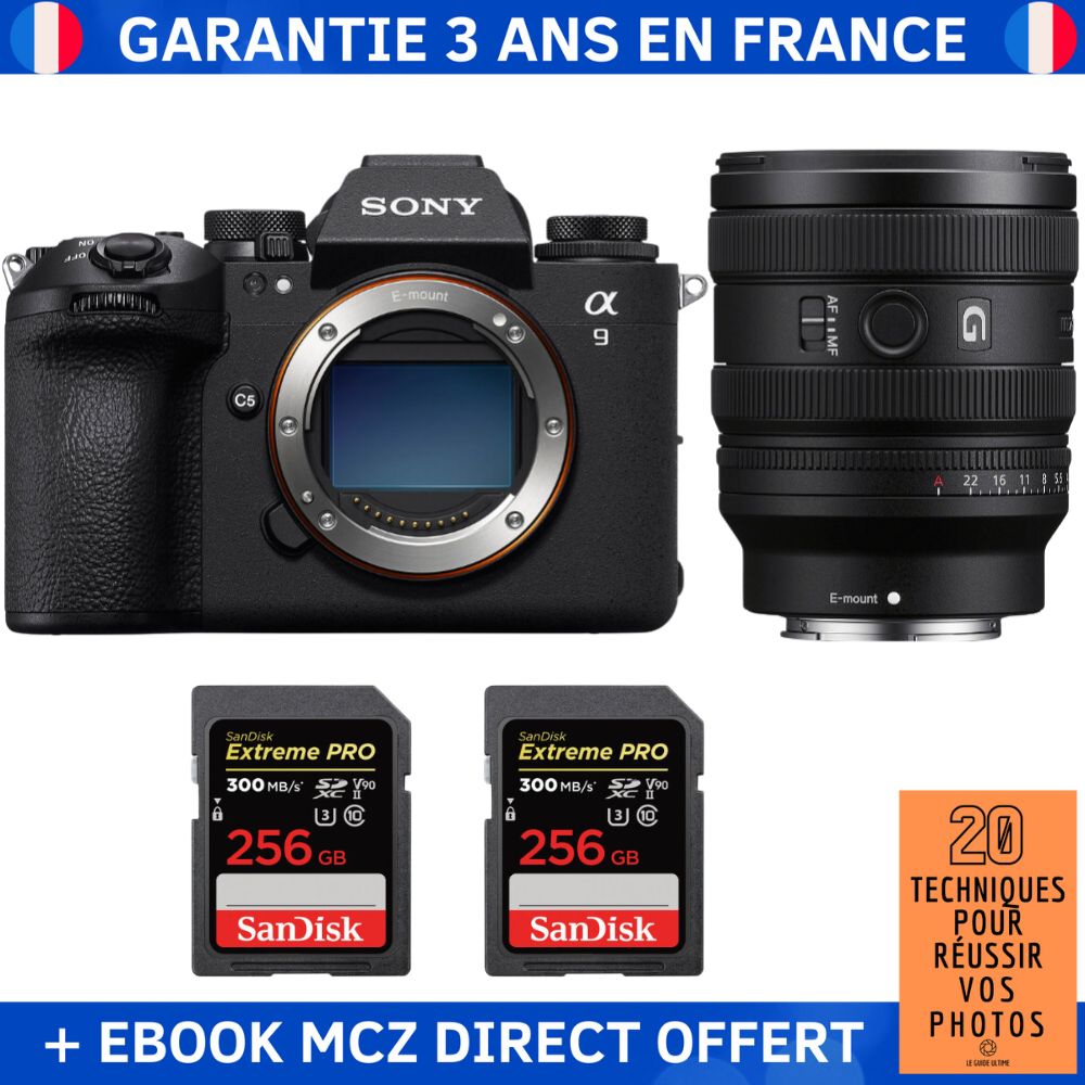 Sony A9 III + FE 24 50mm f2.8 G + 2 SanDisk Extreme PRO UHS II SDXC 300 MB/ + Ebook '20 Techniques pour Réussir vos Photos' Appareil Photo Professionnel - vue 2