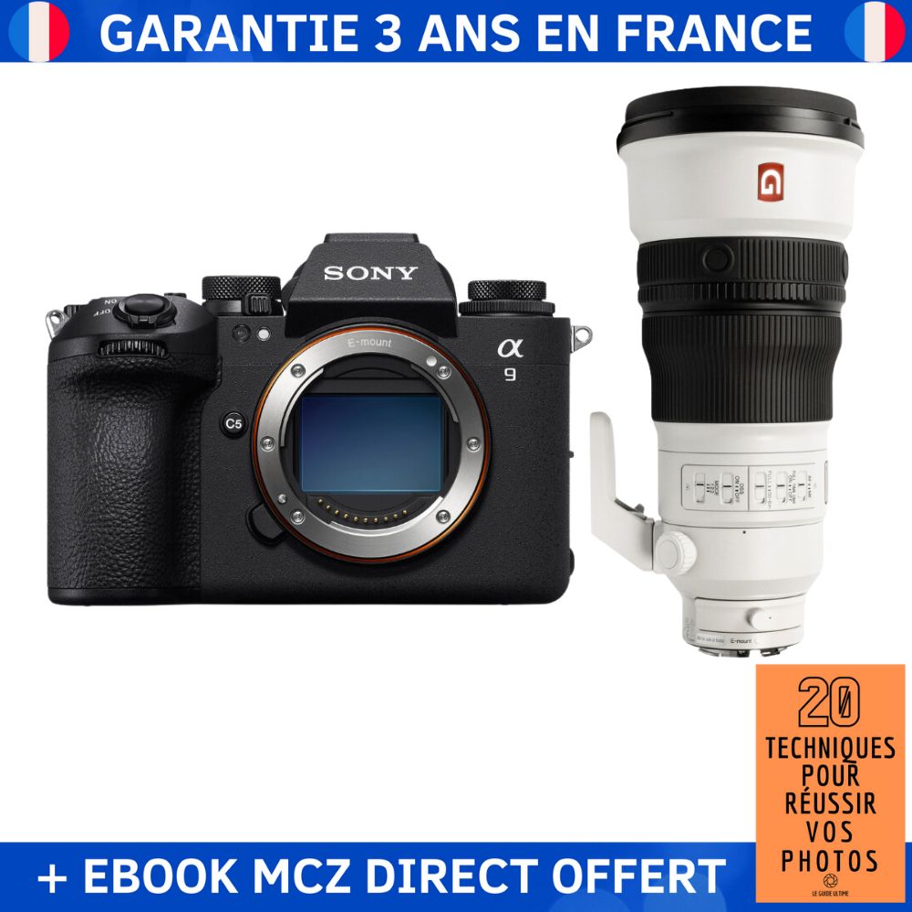 Sony A9 III + FE 300mm f/2.8 GM OSS + Ebook '20 Techniques pour Réussir vos Photos' - Appareil Photo Professionnel