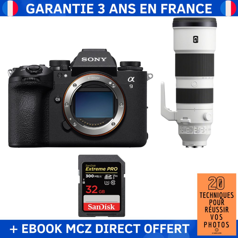 Sony A9 III + FE 200 600mm f5.6 6.3 G OSS + 1 SanDisk Extreme PRO UHS II SDXC 300 MB/ + Ebook '20 Techniques pour Réussir vos Photos' Appareil Photo Professionnel - vue 2
