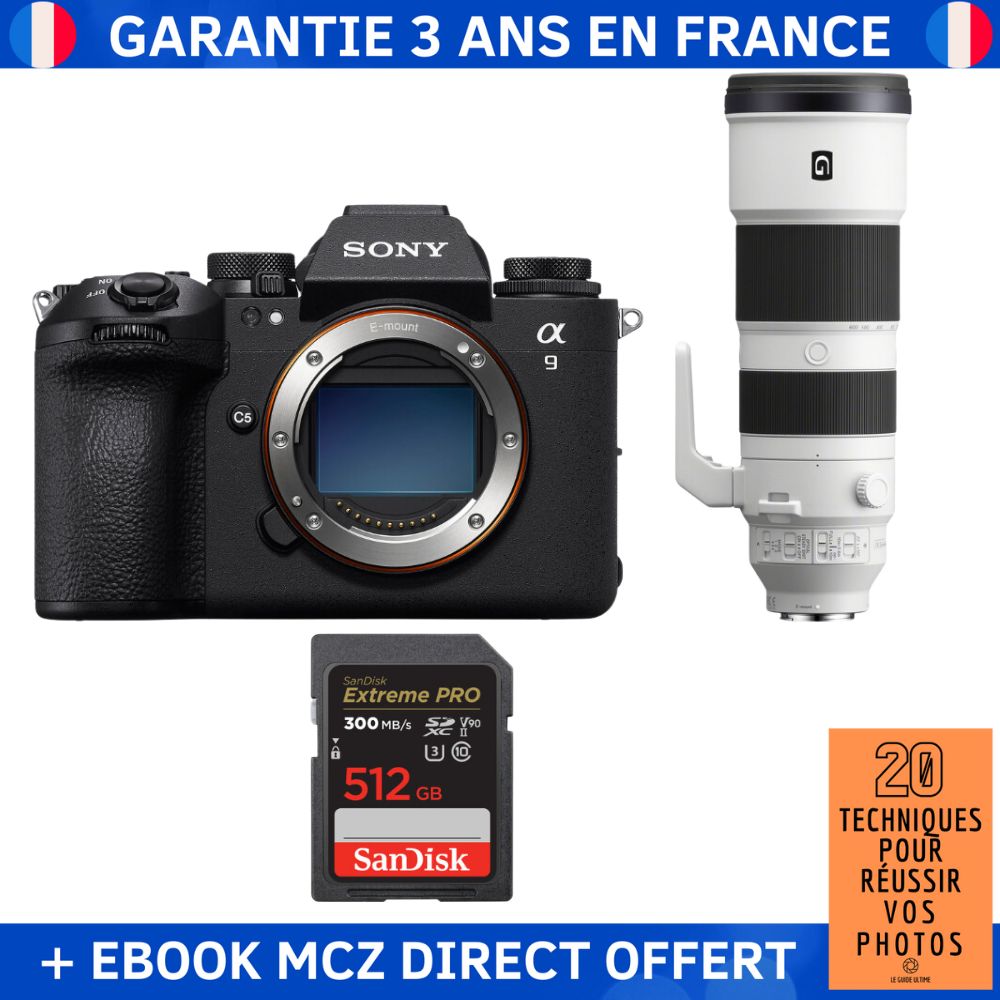 Sony A9 III + FE 200 600mm f5.6 6.3 G OSS + 1 SanDisk Extreme PRO UHS II SDXC 300 MB/ + Ebook '20 Techniques pour Réussir vos Photos' Appareil Photo Professionnel - vue 3