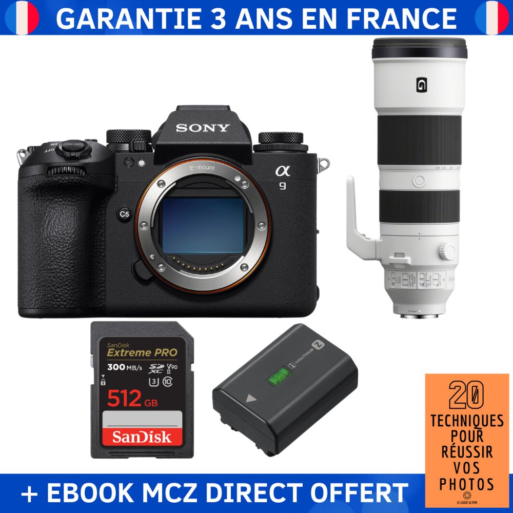 Sony A9 III + FE 200 600mm f5.6 6.3 G OSS + 1 SanDisk Extreme PRO UHS II SDXC 300 MB/ + 1 Sony NP FZ100 + Ebook '20 Techniques pour Réussir vos Photos' Appareil Photo Professionnel - vue 4