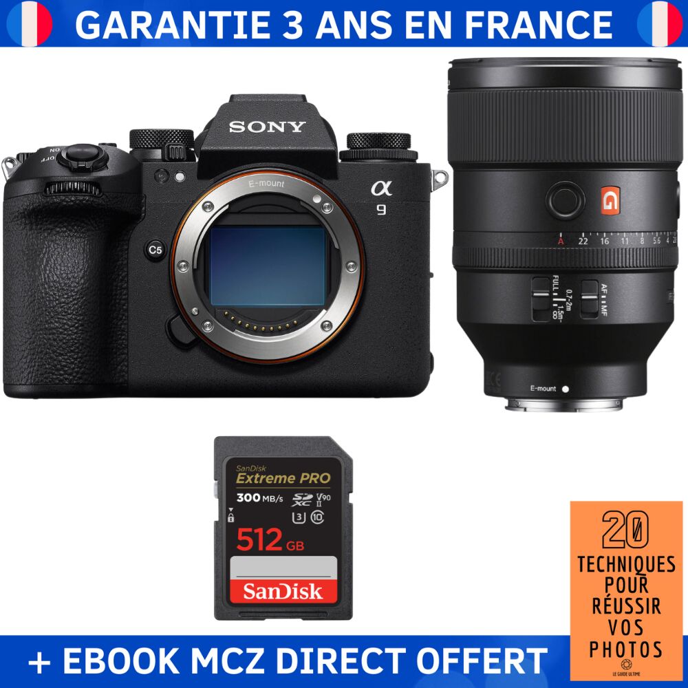 Sony A9 III + FE 135mm f1.8 GM + 1 SanDisk Extreme PRO UHS II SDXC 300 MB/ + Ebook '20 Techniques pour Réussir vos Photos' Appareil Photo Professionnel - vue 3