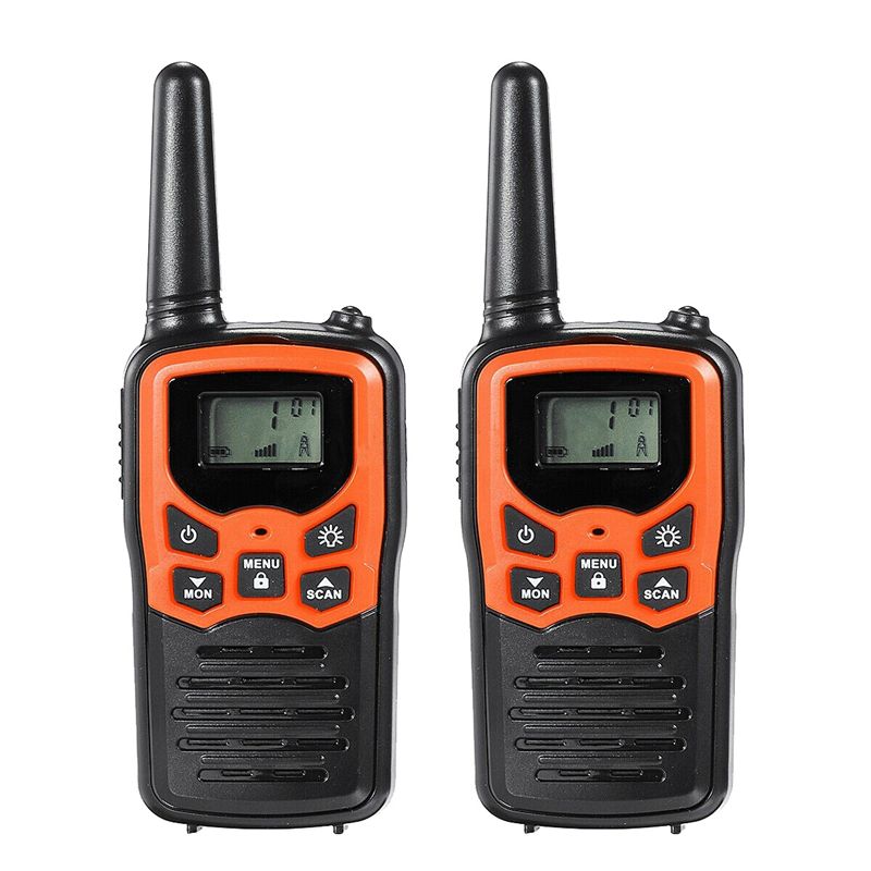 2Pcs Radio Talkie-Walkie Portable 22 Canaux Ensemble 10 Km Uhf 400-470 Mhz Double Bande éMetteur-RéCepteur de Communication Longue PortéE