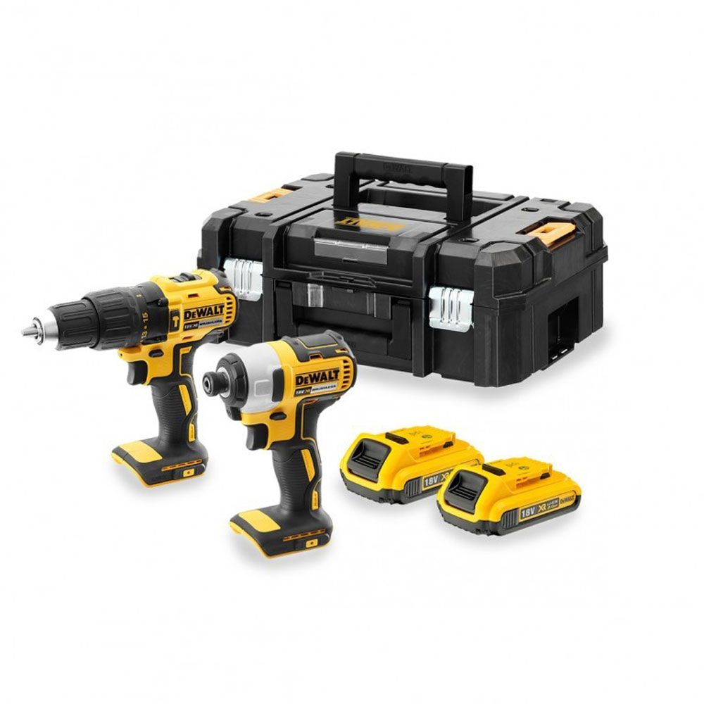 DeWalt DCK2060D2T Perceuse visseuse à percussion DDF778 & Visseuse à chocs DCF787 à batteries 18V Li Ion 2x batterie 2.0Ah dans TSTAK