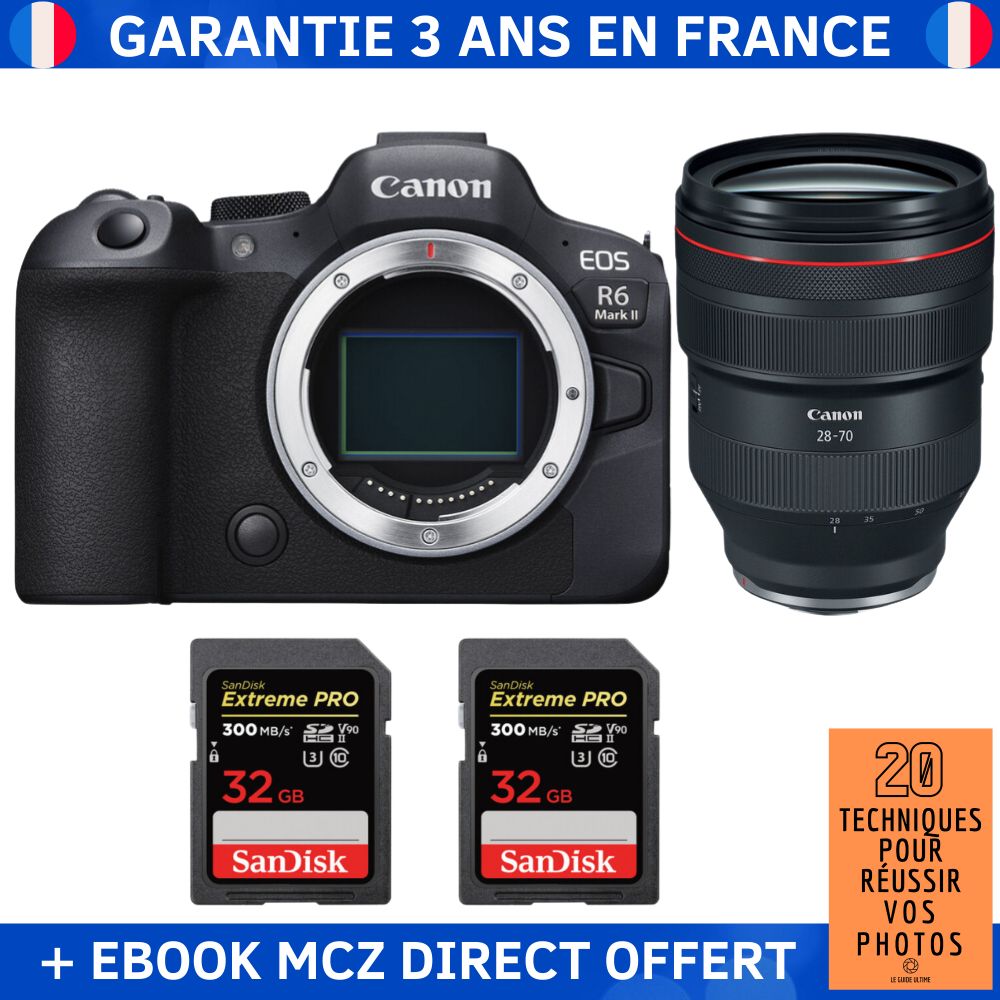 Canon EOS R6 Mark II + RF 28 70mm f2 USM + 2 SanDisk Extreme PRO UHS II SDXC 300 MB/ + Ebook '20 Techniques pour Réussir vos Photos' Appareil Photo Hybride - vue 4