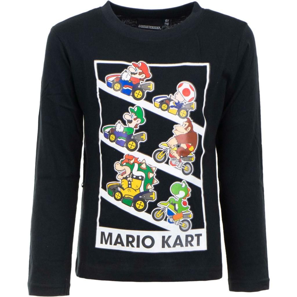 Super Mario - Mario Kart - T-Shirt Manches Longues - 4 Ans