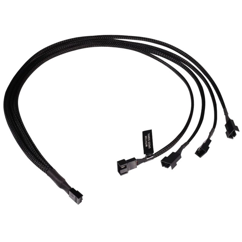 Alphacool Y-splitter 4-pin Auf 4x 4-pin Pwm 60cm - Schwarz