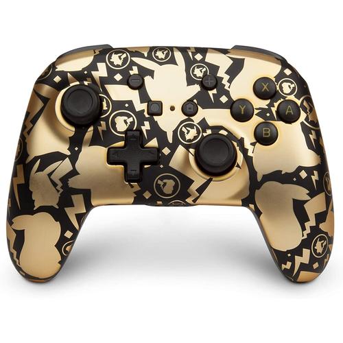 Power A - Wireless Enhanced Controller Pikachu Black/Gold For Switch