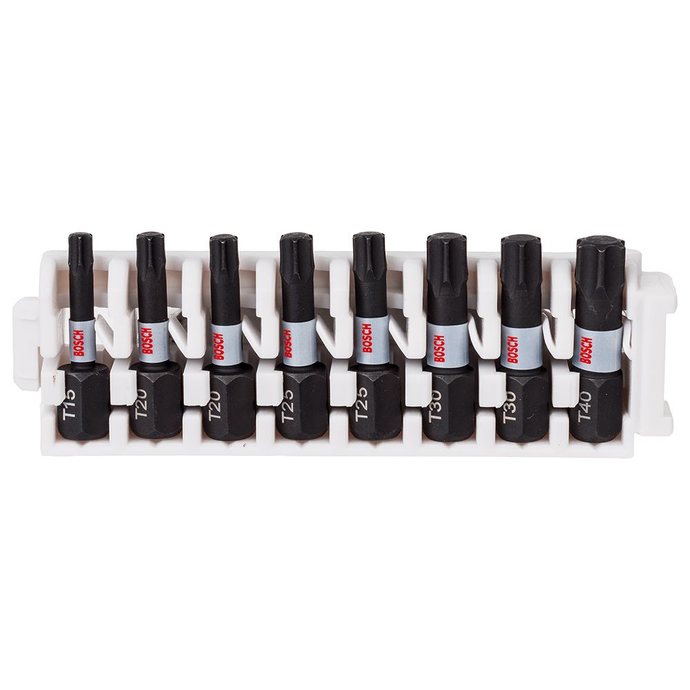 Bosch Assortiment de 8 embouts de vissage 1 x PH1 3 x PH2 1 x PH3 2 x PZ2 1 x PZ3 260925C152 - vue 3