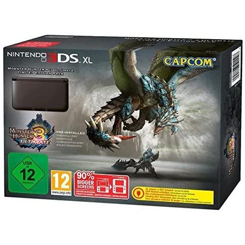 Console Nintendo 3Ds Xl Noire + Monster Hunter 3 - Ultimate - Édition Limitée